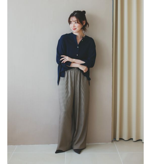  「2WAYジョーゼット長袖ブラウス」|シャツ・ブラウス|