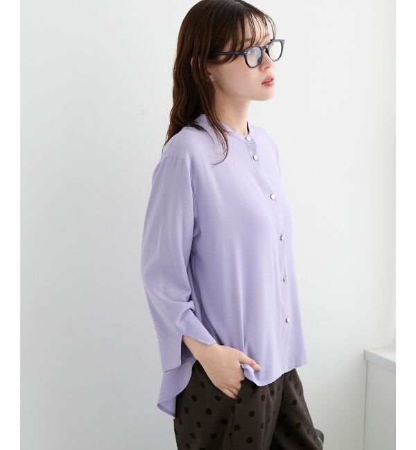  「2WAYジョーゼット長袖ブラウス」|シャツ・ブラウス|