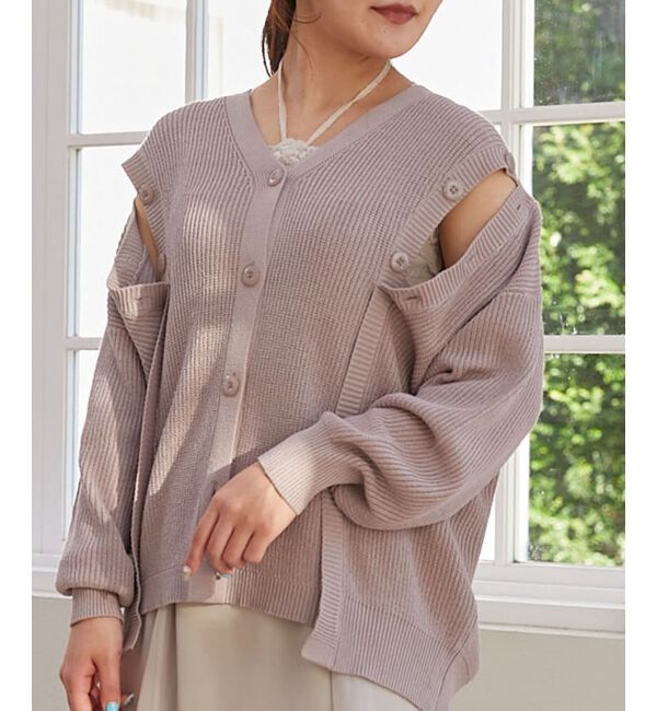 MAJESTICLEGON「2wayデザインミディカーディガン」|ニット・セーター|