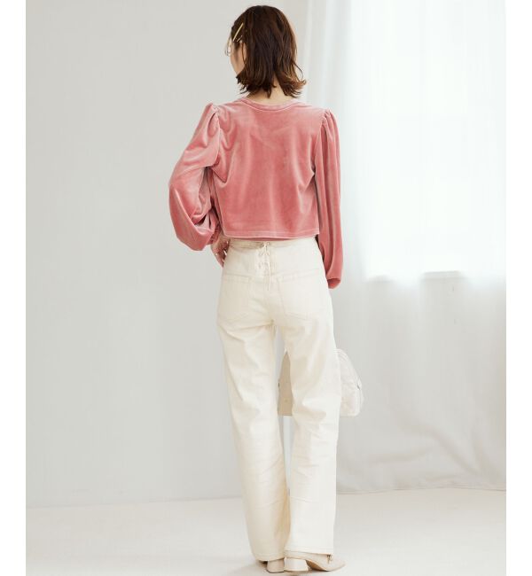 MAJESTICLEGON「キャミセットベロアカーディガン」|カーディガン|