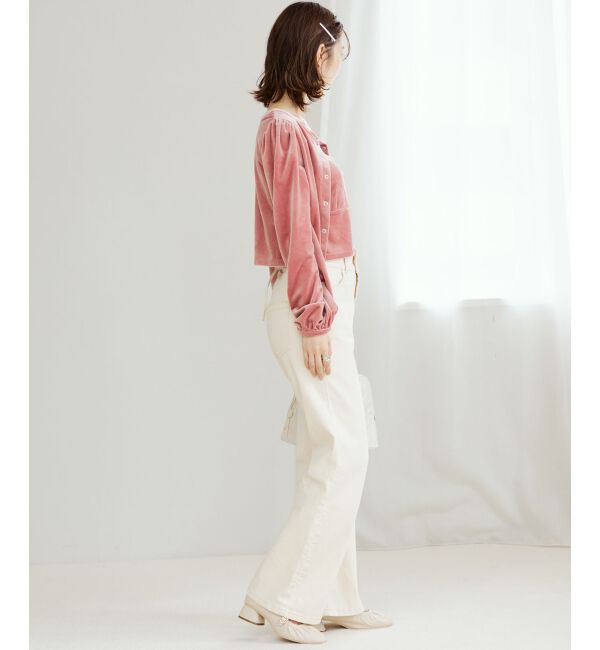 MAJESTICLEGON「キャミセットベロアカーディガン」|カーディガン|