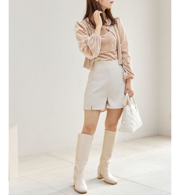 MAJESTICLEGON「キャミセットベロアカーディガン」|カーディガン|