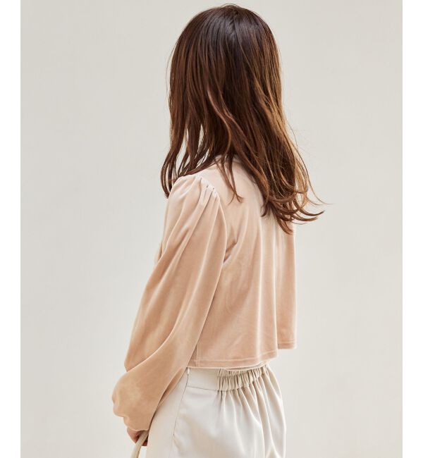 MAJESTICLEGON「キャミセットベロアカーディガン」|カーディガン|