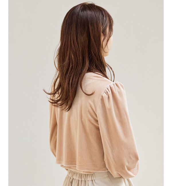 MAJESTICLEGON「キャミセットベロアカーディガン」|カーディガン|