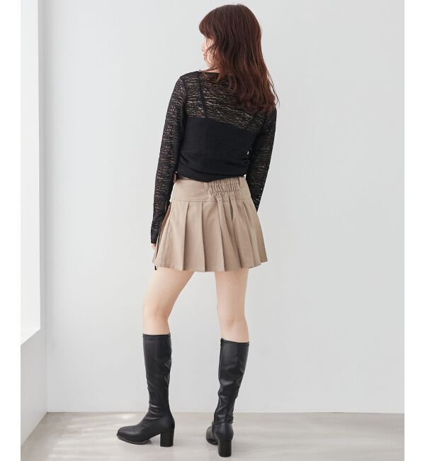 MAJESTICLEGON「太ベルトプリーツミニスカート」|スカート|