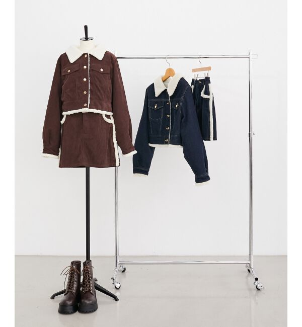  「ボアトリムクロップドジャケット」|その他|