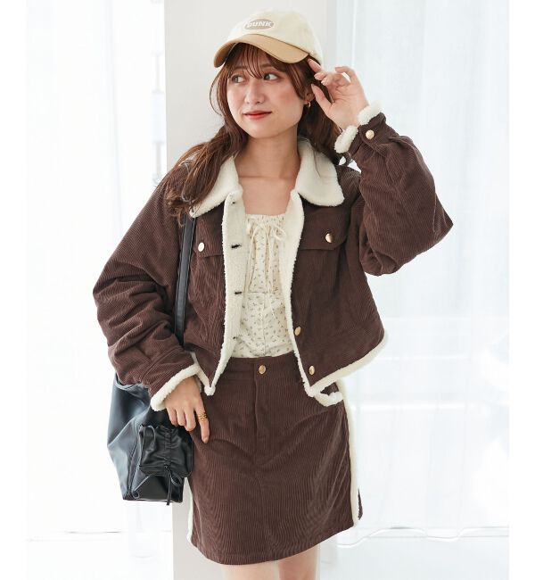  「ボアトリムクロップドジャケット」|その他|