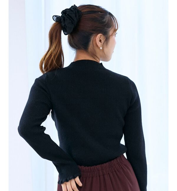  「デコルテオープンリボンニット」|ニット・セーター|