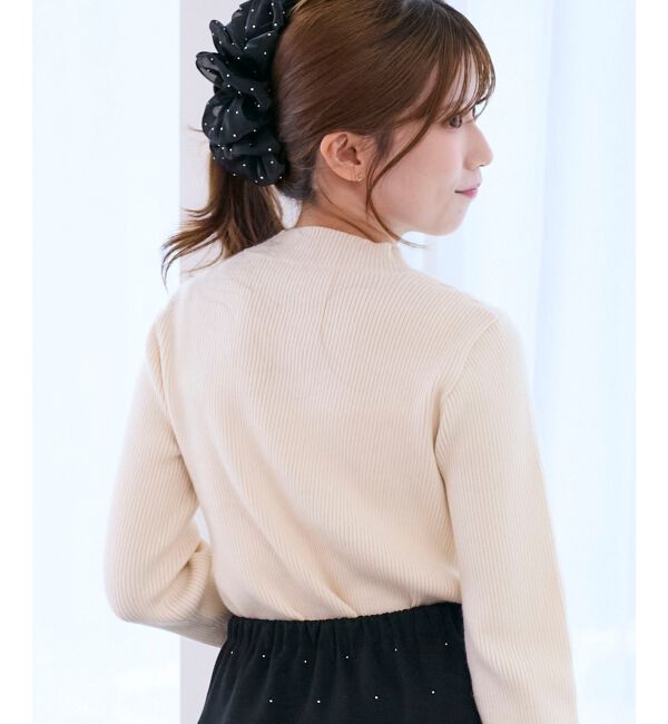  「デコルテオープンリボンニット」|ニット・セーター|