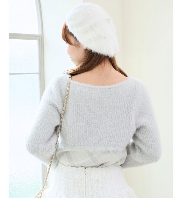  「&infin;リボンボレロドッキングニット」|ニット・セーター|