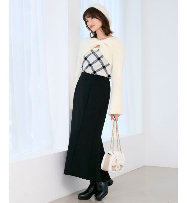  「&infin;リボンボレロドッキングニット」|ニット・セーター|