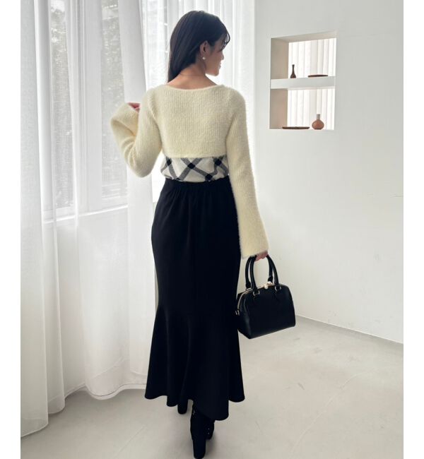  「&infin;リボンボレロドッキングニット」|ニット・セーター|