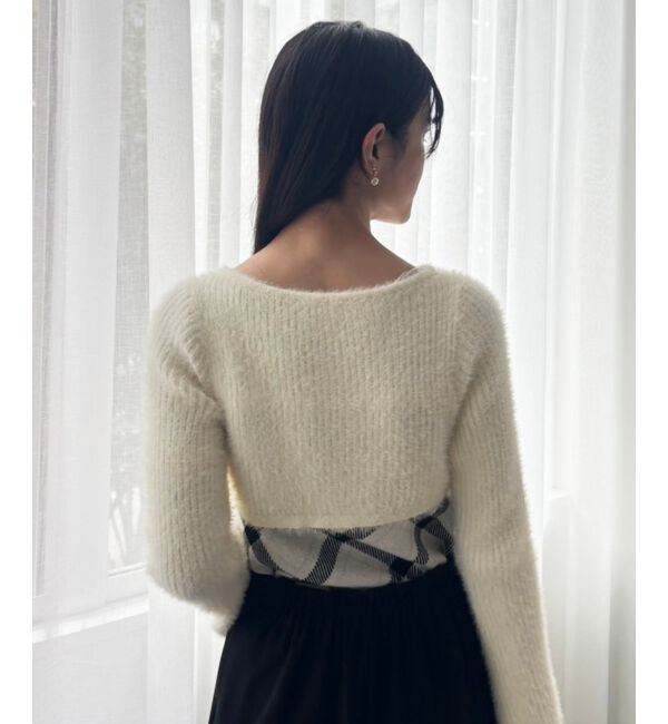  「&infin;リボンボレロドッキングニット」|ニット・セーター|