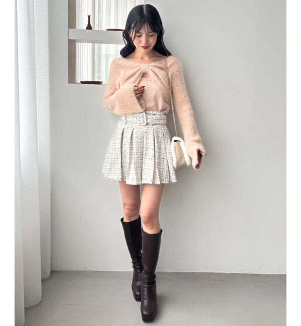  「&infin;リボンボレロドッキングニット」|ニット・セーター|