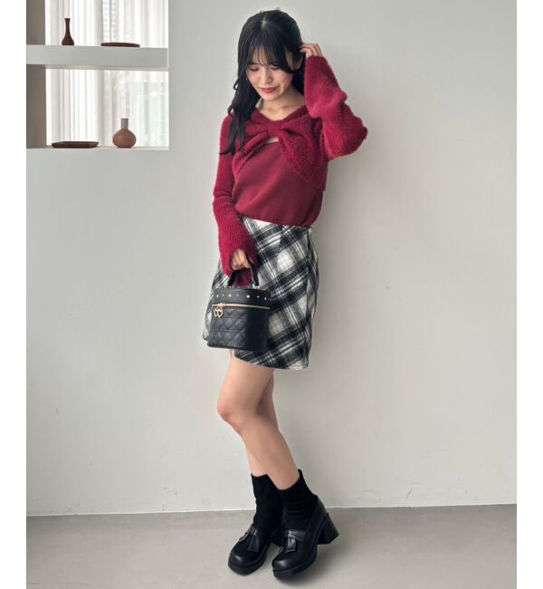  「&infin;リボンボレロドッキングニット」|ニット・セーター|