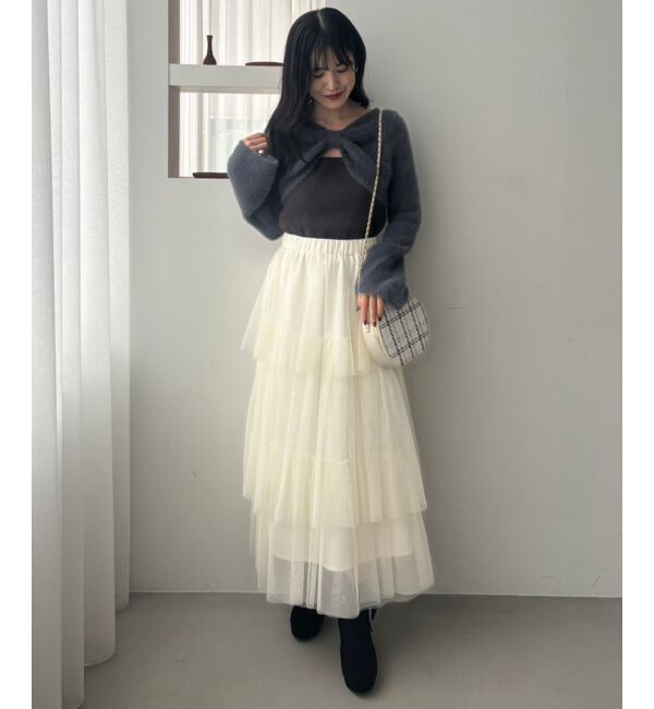  「&infin;リボンボレロドッキングニット」|ニット・セーター|