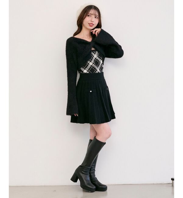  「&infin;リボンボレロドッキングニット」|ニット・セーター|