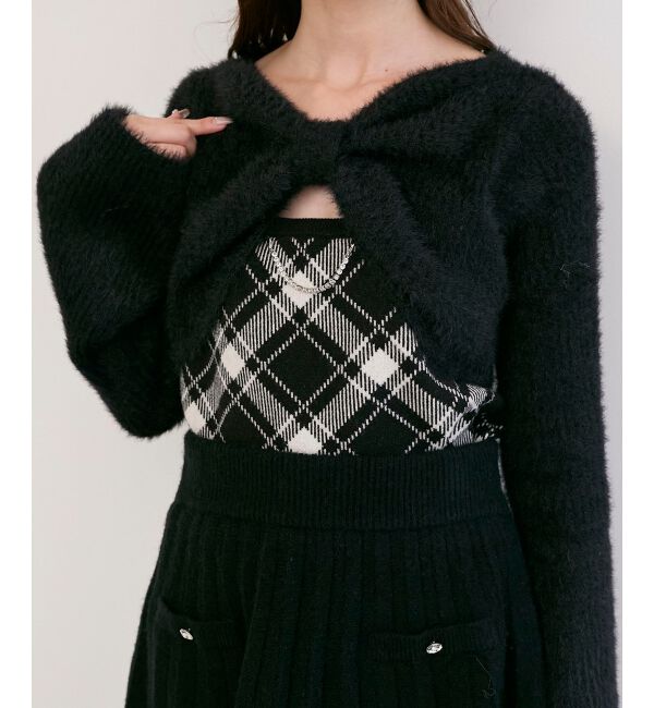  「&infin;リボンボレロドッキングニット」|ニット・セーター|