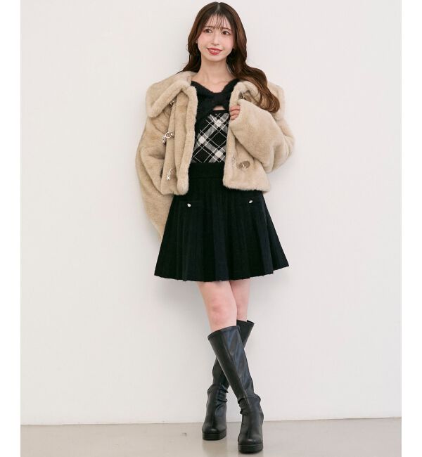  「&infin;リボンボレロドッキングニット」|ニット・セーター|