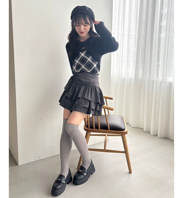  「&infin;リボンボレロドッキングニット」|ニット・セーター|