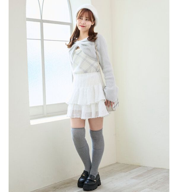  「&infin;リボンボレロドッキングニット」|ニット・セーター|