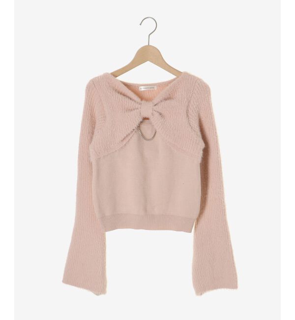  「&infin;リボンボレロドッキングニット」|ニット・セーター|