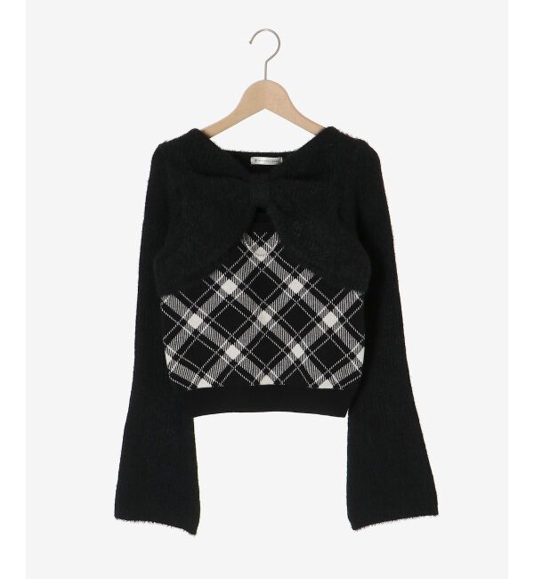  「&infin;リボンボレロドッキングニット」|ニット・セーター|