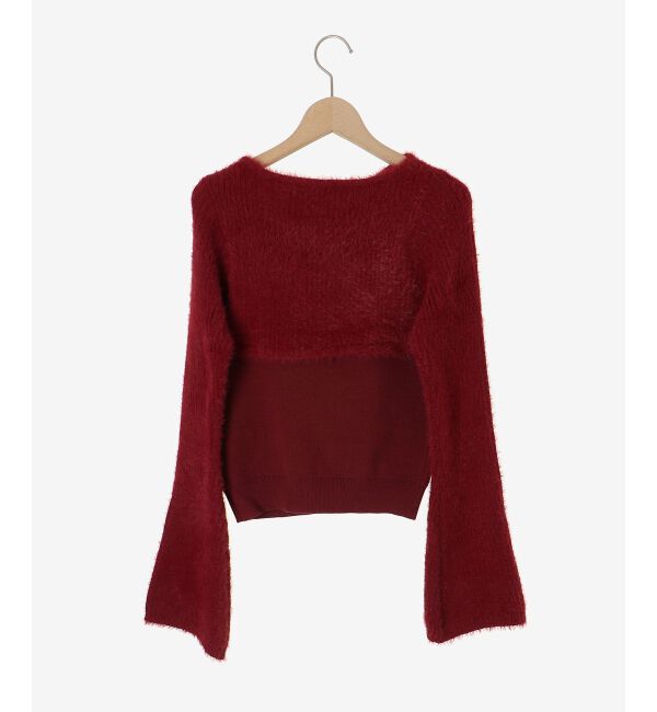  「&infin;リボンボレロドッキングニット」|ニット・セーター|