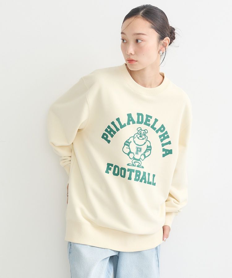 earth music&ecology「チャンピオン　emaeプリント裏毛プルオーバー」|スウェット・ジャージ|