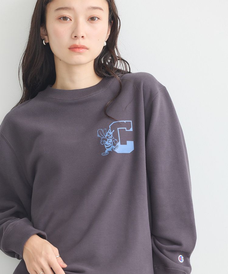 earth music&ecology「チャンピオン　emaeプリント裏毛プルオーバー」|スウェット・ジャージ|