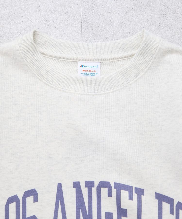 earth music&ecology「チャンピオン　emaeプリント裏毛プルオーバー」|スウェット・ジャージ|