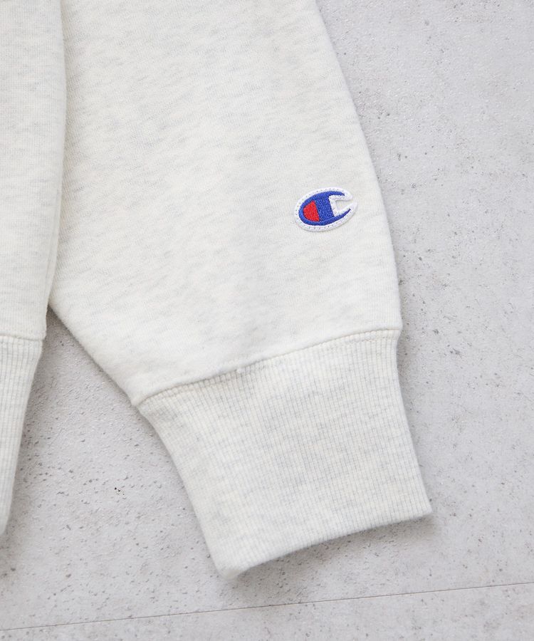 earth music&ecology「チャンピオン　emaeプリント裏毛プルオーバー」|スウェット・ジャージ|