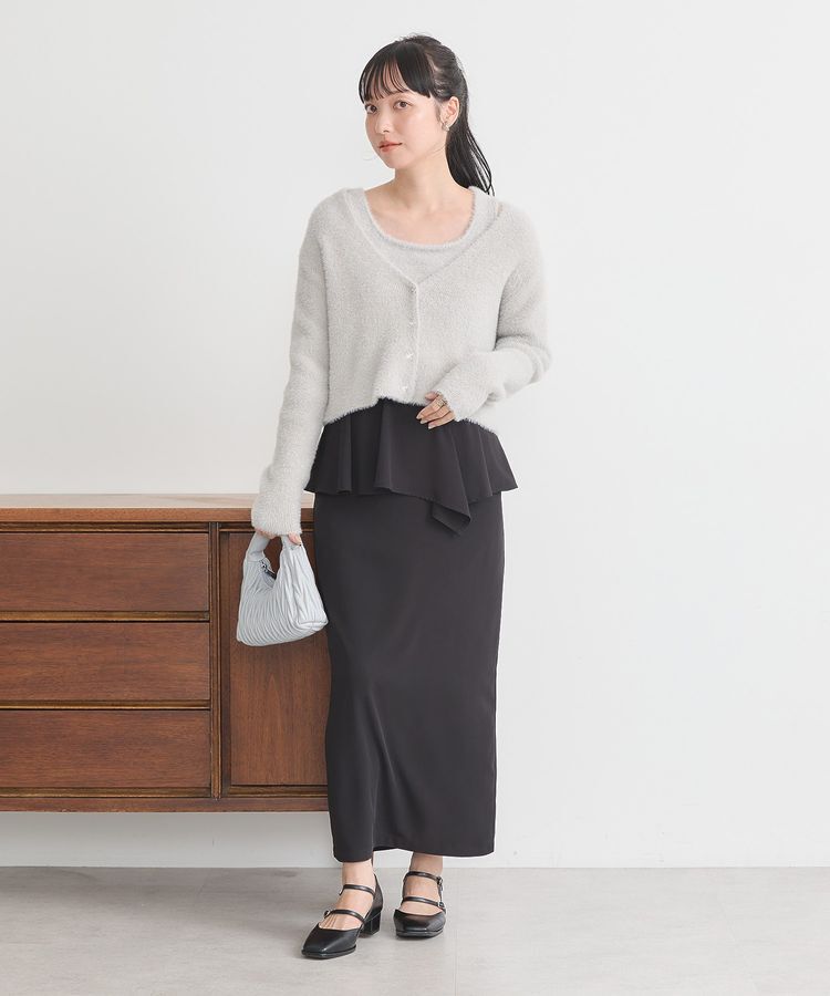 earth music&ecology「SET2点ラメフェザーカーディガン+インナー」|カーディガン|