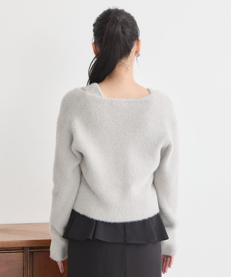 earth music&ecology「SET2点ラメフェザーカーディガン+インナー」|カーディガン|