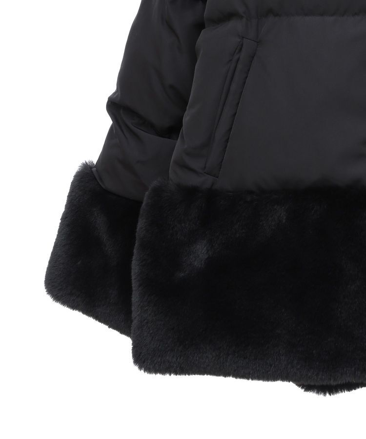 earth music&ecology「フードファー中綿ショートコート」|ブルゾン・スタジャン|