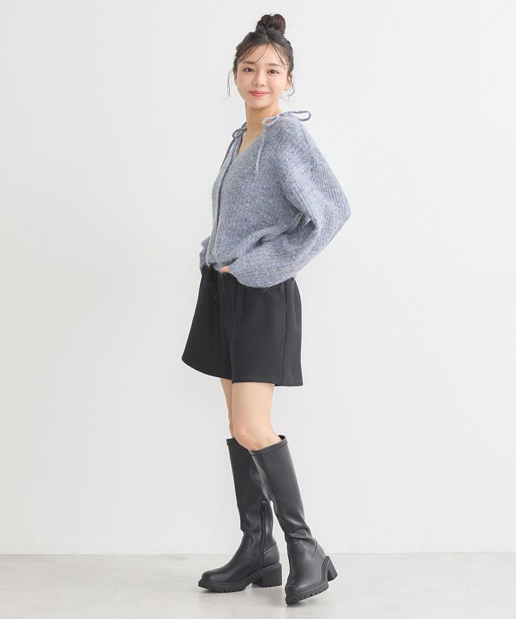 earth music&ecology「SET2点ショートカーディガン+肩リボンキャミソール」|カーディガン|