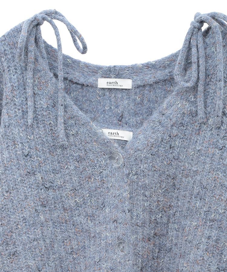 earth music&ecology「SET2点ショートカーディガン+肩リボンキャミソール」|カーディガン|