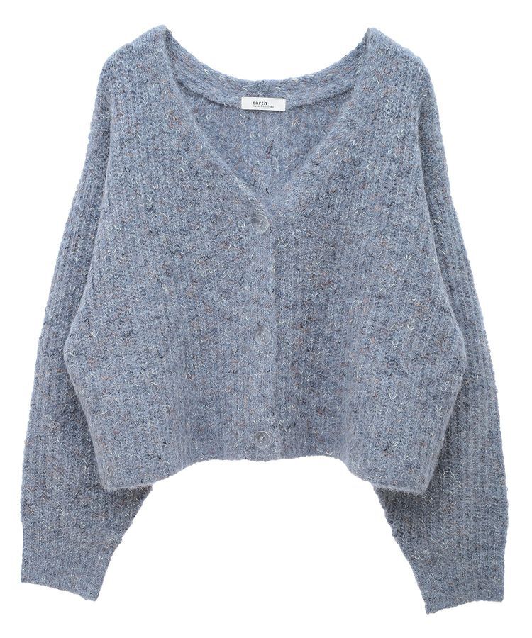 earth music&ecology「SET2点ショートカーディガン+肩リボンキャミソール」|カーディガン|