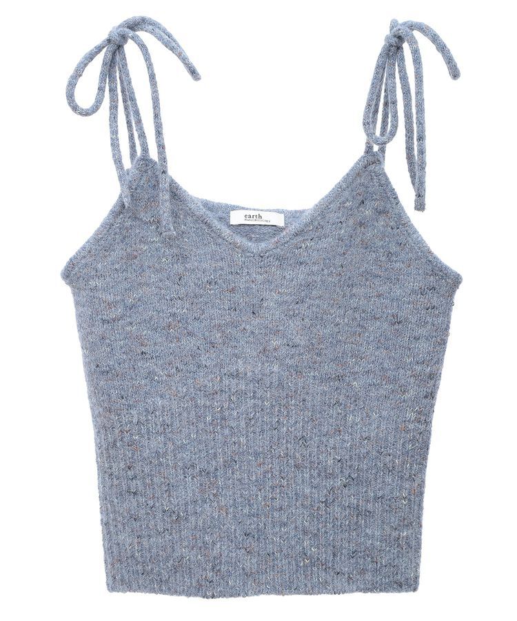 earth music&ecology「SET2点ショートカーディガン+肩リボンキャミソール」|カーディガン|