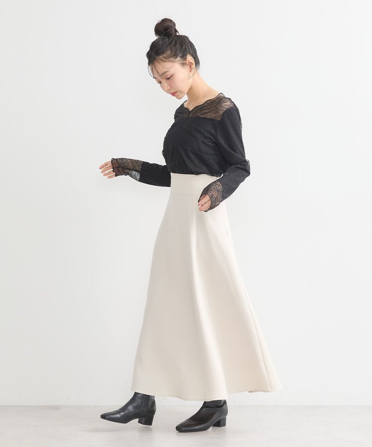 earth music&ecology「バックレースアップスカート」|フレア|