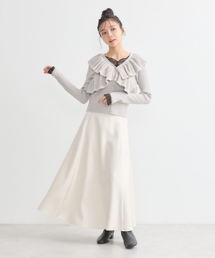 earth music&ecology「バックレースアップスカート」|フレア|