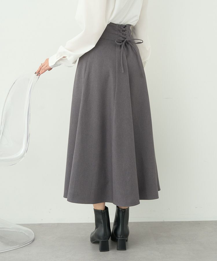 earth music&ecology「バックレースアップスカート」|フレア|
