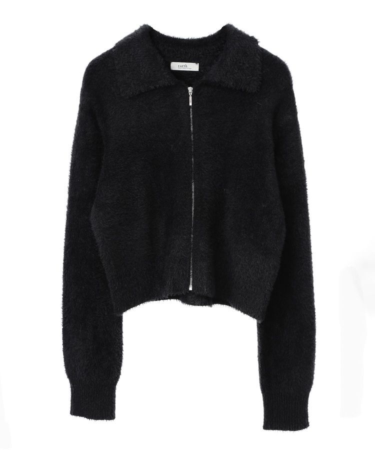 earth music&ecology「シャギージップカーディガン」|カーディガン|