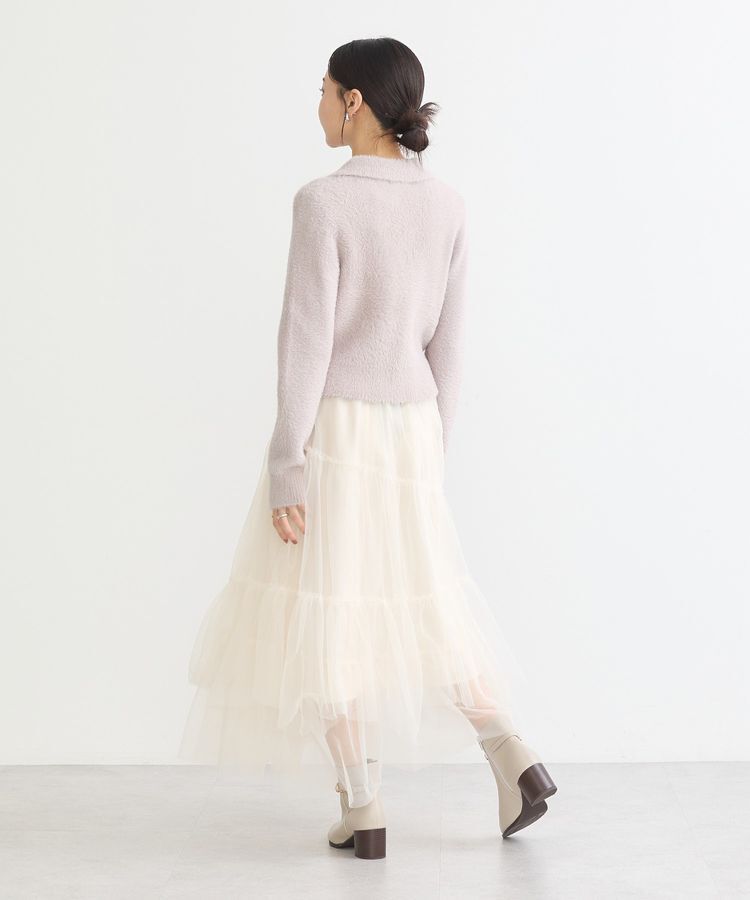 earth music&ecology「シャギージップカーディガン」|カーディガン|