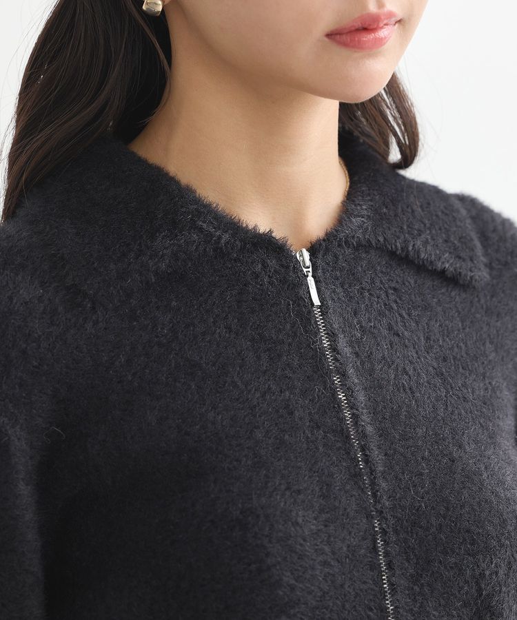 earth music&ecology「シャギージップカーディガン」|カーディガン|