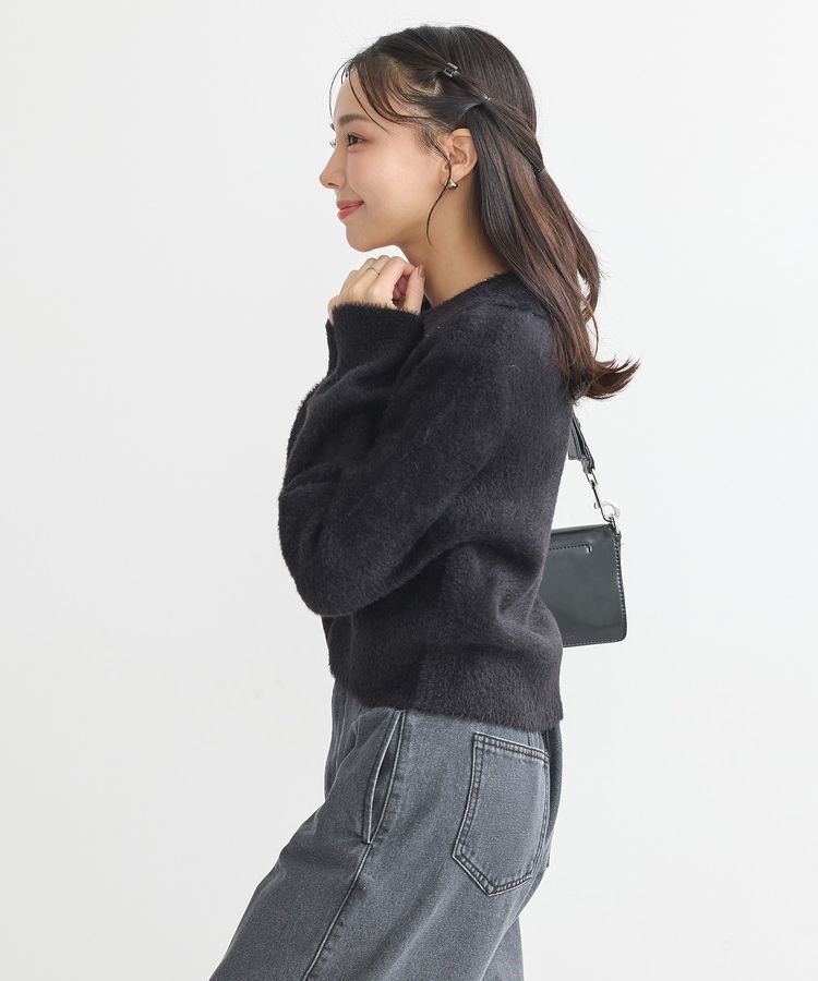 earth music&ecology「シャギージップカーディガン」|カーディガン|