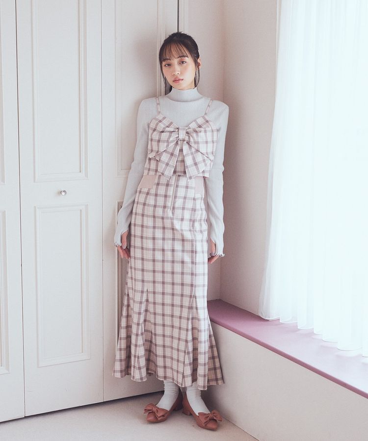 earth music&ecology「リボンドレープビスチェ」|ベスト・ジレ|