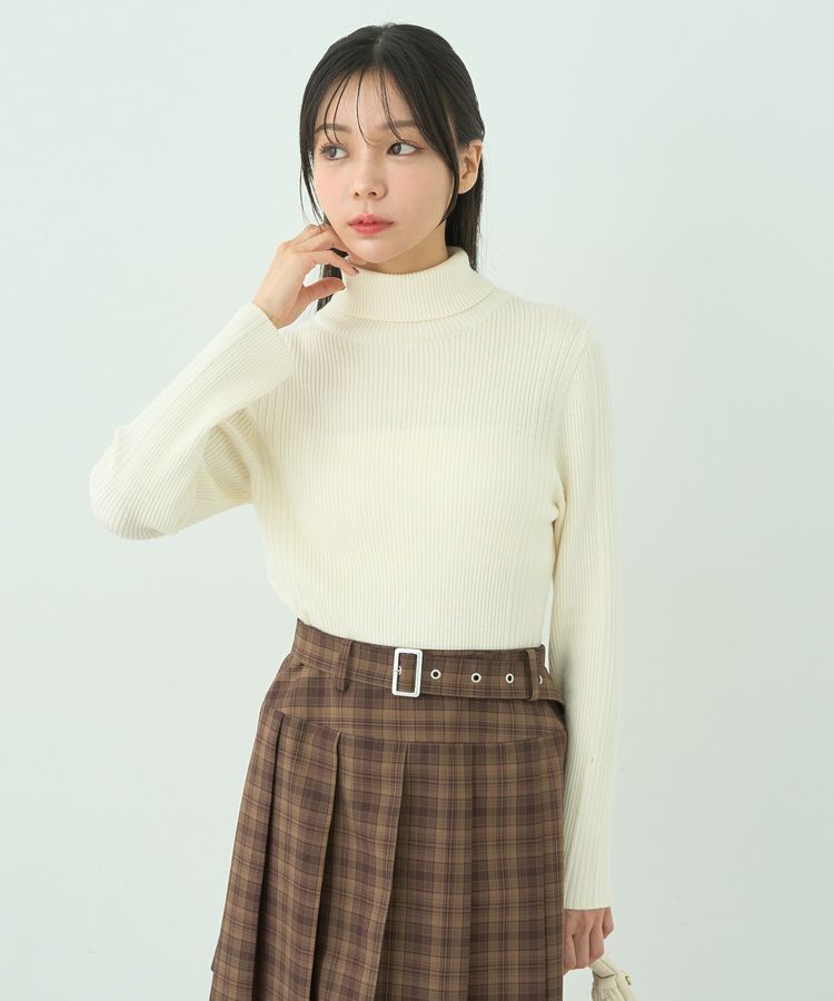 earth music&ecology「やわらかタッチタートルネックニットプルオーバー」|ニット・セーター|