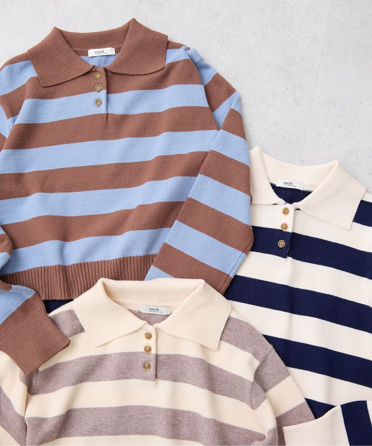 earth music&ecology「ラガーニット」|ニット・セーター|