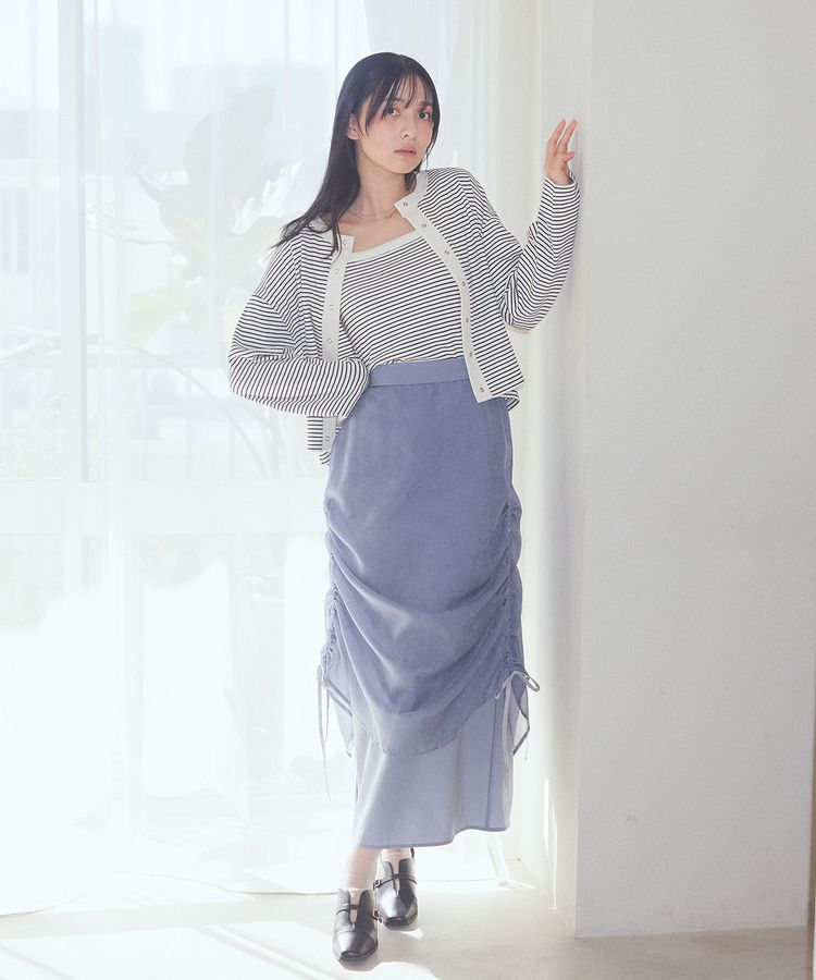 earth music&ecology「SET2点リブアンサンブル」|カーディガン|